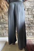 Basso Shirring Wide Leg Pant Charcoal
